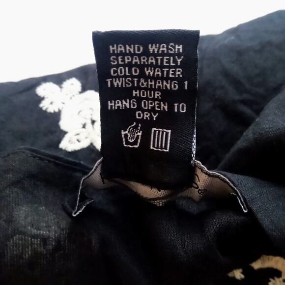 Karen Kane Embroidered Dress Women Size Small Black Preppy Feminine Cotton - Picture 8 of 8